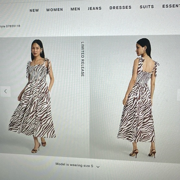 Express Brown and White Zebra Print Dress - Picture 5 of 8